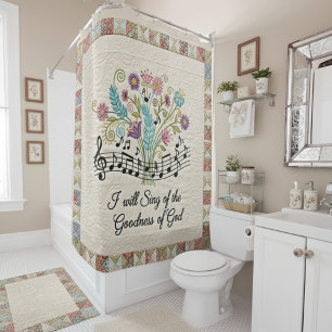 Goodness of God quilted look floral music