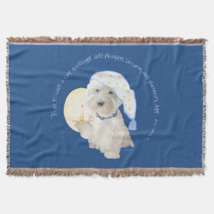 Goodnight Blue Throw Blanket