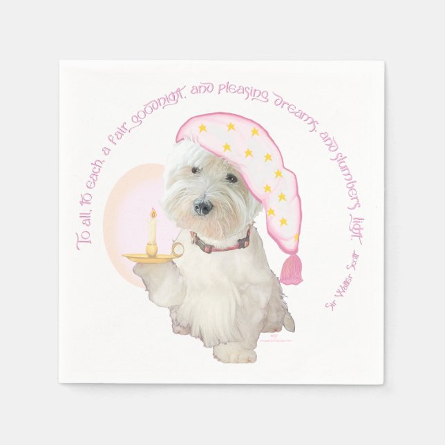 Goodnight Pink Napkin (Front)