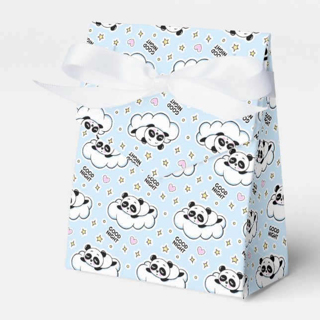Goodnight Sleeping Panda Bear Favor Box (Front Side)