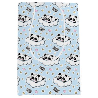 Goodnight Sleeping Panda Bear Medium Gift Bag