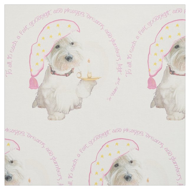Goodnight Westie Fabric (Swatch)