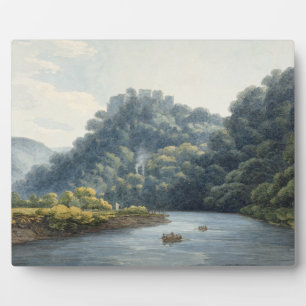 Goodrich Castle on the Wye (w/c, pen & ink, chalk Plaque