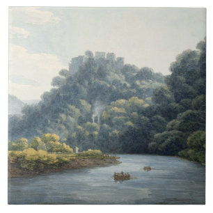 Goodrich Castle on the Wye (w/c, pen & ink, chalk Tile