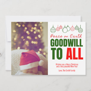 Goodwill to All Photo Card