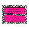 Goody Bag Topper Hot Pink Zebra Print