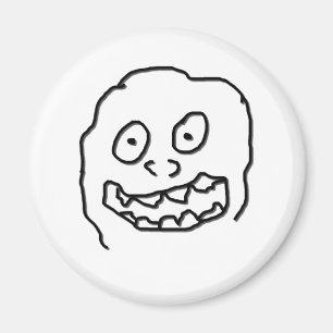 Goof Doodle Nut 0003 black and white Magnet