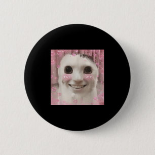 Goofy Ahh Cat Meme Dank Cursed Weirdcore Cringey B 2 Inch Round Button