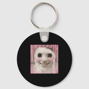 Goofy Ahh Cat Meme Dank Cursed Weirdcore Cringey B Keychain
