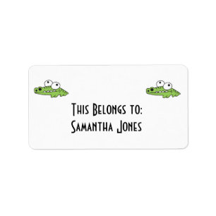 goofy baby alligator label