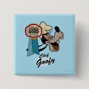 Goofy   Chef 2 Inch Square Button
