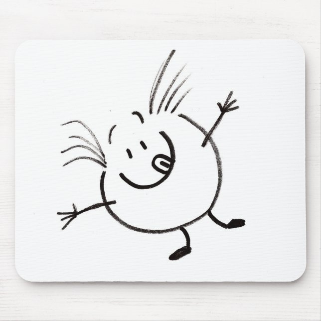 Goofy Doodle Guy Mousepad (Front)