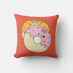 Goofy Doughnuts Throw Pillow