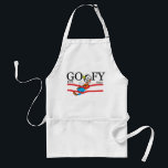 Goofy Est. 1932 Standard Apron<br><div class="desc">Celebrate a legacy of laughter with this classic "Goofy Est. 1932" heritage design! Blending timeless collegiate-style typography with dynamic Goofy character art, this graphic captures a moment of pure, clumsy joy. The bold black serif lettering is accented by vibrant red racing stripes, giving the piece an athletic, vintage-sportswear feel. The...</div>
