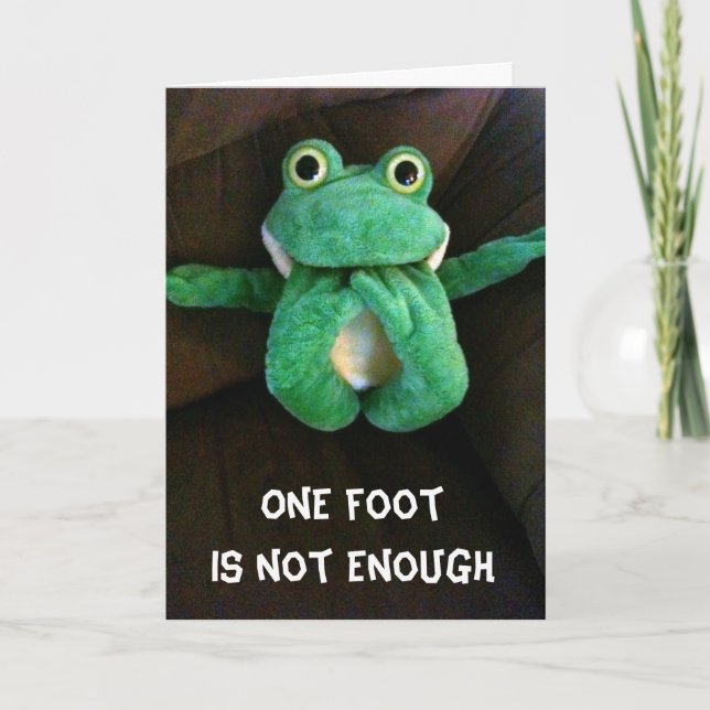 GOOFY FROG SAYS BIRTHDAY COMPLIMENT CARD (Front)
