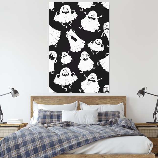 Goofy Ghosts Canvas Print (Insitu(Bedroom))