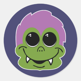 Goofy Goblin Classic Round Sticker