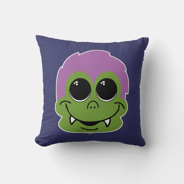 Goofy Goblin Throw Pillow (Front)
