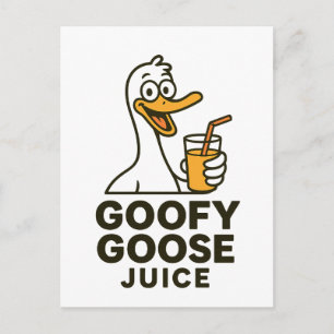 Goofy Goose Juice – Playful & Quirky Designs for F Holiday Postcard