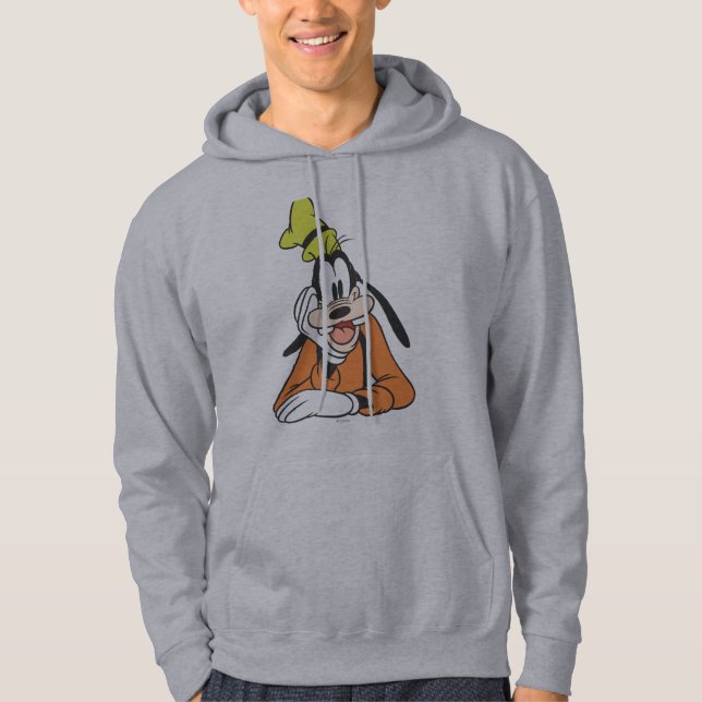 Goofy Hand-on-Chin Playful Design Hoodie (Front)