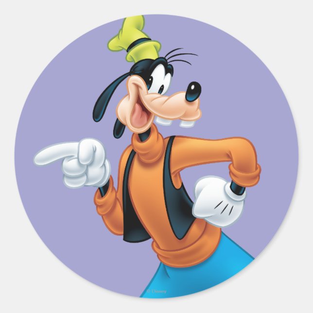Goofy | Hand on Hip Classic Round Sticker (Front)