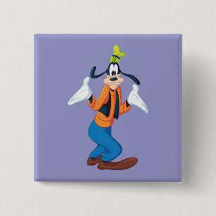 Goofy Hands Out 2 Inch Square Button