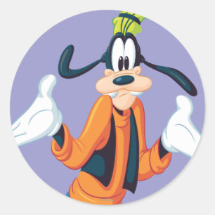 Goofy Hands Out Classic Round Sticker