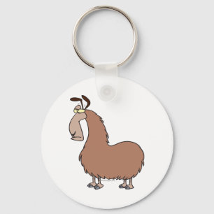 goofy llama cartoon keychain