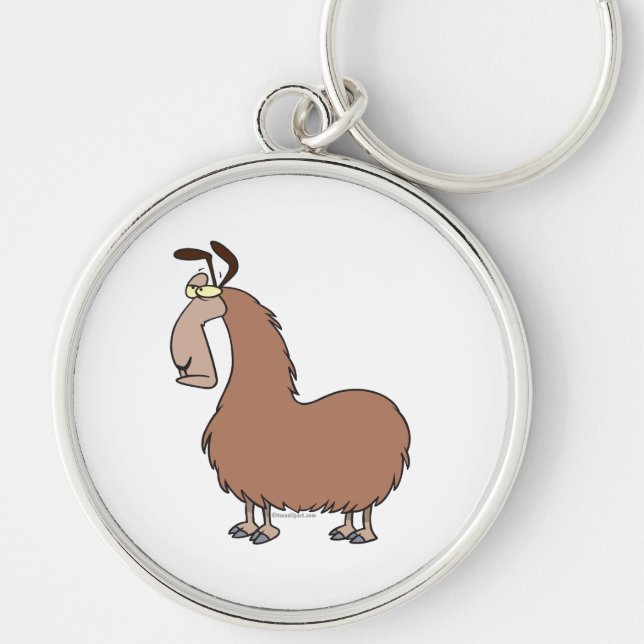 goofy llama cartoon keychain (Front)