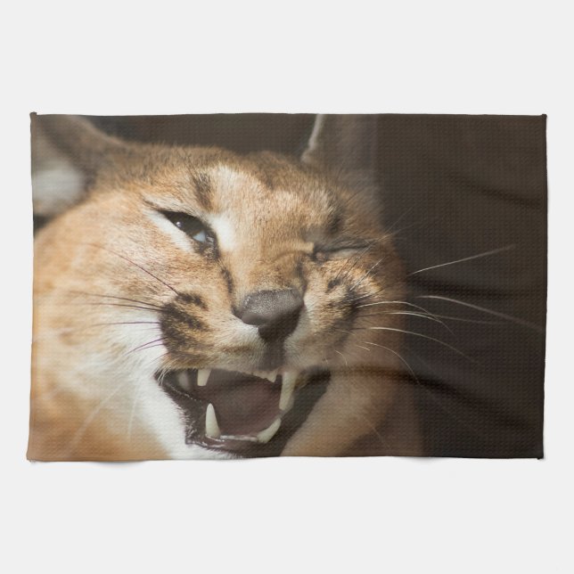 Goofy Lynx Kitchen Towel (Horizontal)