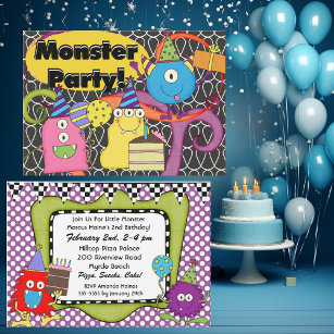 Goofy Monsters Birthday Invitation