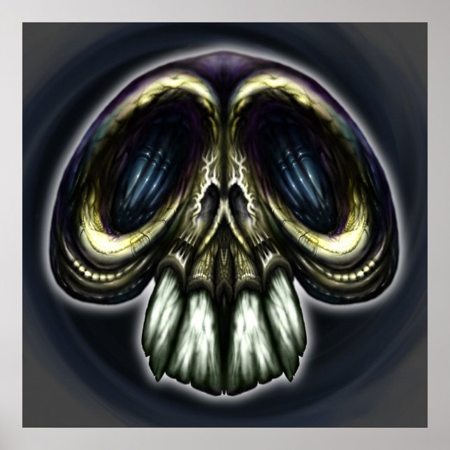 Goofy Ornate Skull Poster (Front)