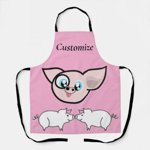 Goofy Pig Smiling Thunder_Cove Apron