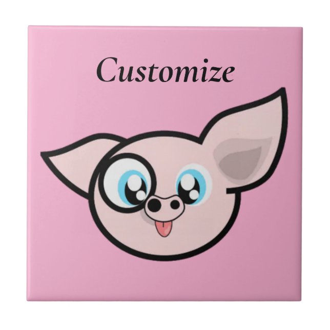 Goofy Pig Smiling Thunder_Cove Tile (Front)