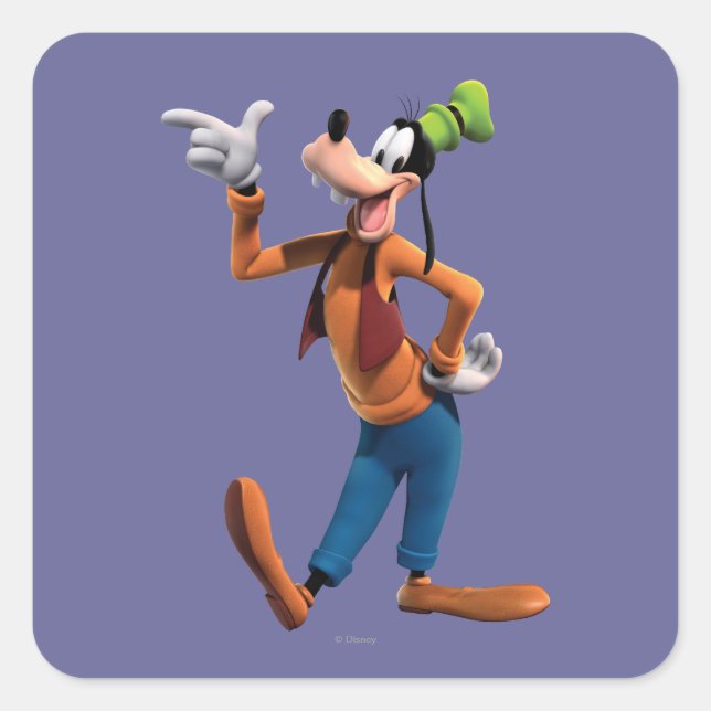 Goofy | Pointing Square Sticker (Front)