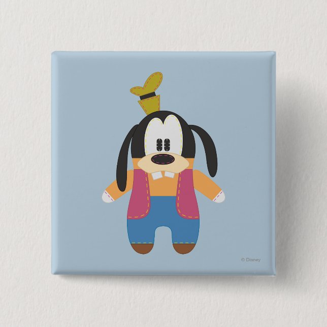 Goofy | Pook-a-Looz 2 Inch Square Button (Front)