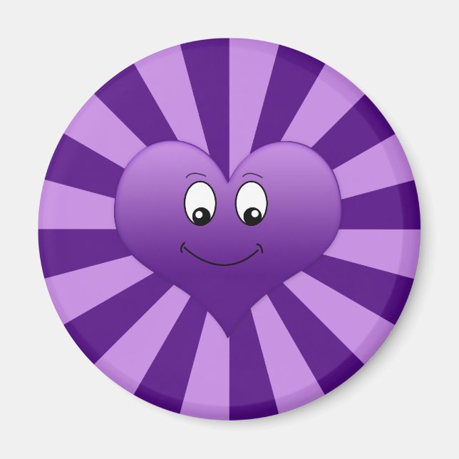 Goofy Purple Heart Magnet (Front)