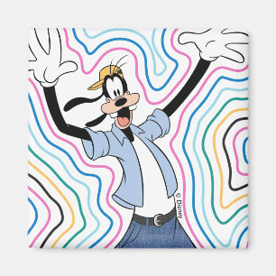 Goofy Retro Radiant Street Style Graphic Magnet