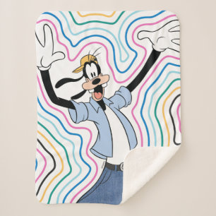 Goofy Retro Radiant Street Style Graphic Sherpa Blanket