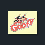 Goofy Retro Star Power Graphic Canvas Print<br><div class="desc">Make a statement with this high-impact, Goofy logo-style design! Featuring a cheerful Goofy peaking out from behind a bold, red shooting star, this artwork perfectly blends vintage animation vibes with a classic pop-art aesthetic. The custom, thick-contoured typography and textured red fill give the design a high-quality "decal" look that feels...</div>