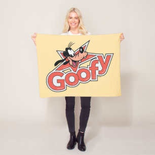 Goofy Retro Star Power Graphic Fleece Blanket