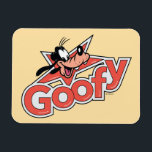 Goofy Retro Star Power Graphic Magnet<br><div class="desc">Make a statement with this high-impact, Goofy logo-style design! Featuring a cheerful Goofy peaking out from behind a bold, red shooting star, this artwork perfectly blends vintage animation vibes with a classic pop-art aesthetic. The custom, thick-contoured typography and textured red fill give the design a high-quality "decal" look that feels...</div>
