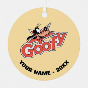 Goofy Retro Star Power Graphic Metal Ornament