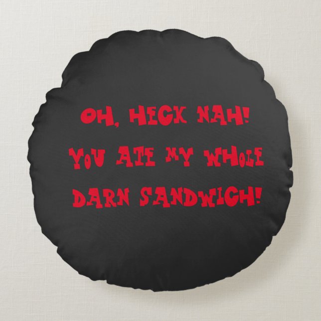 Goofy sandwich  round pillow (Front)
