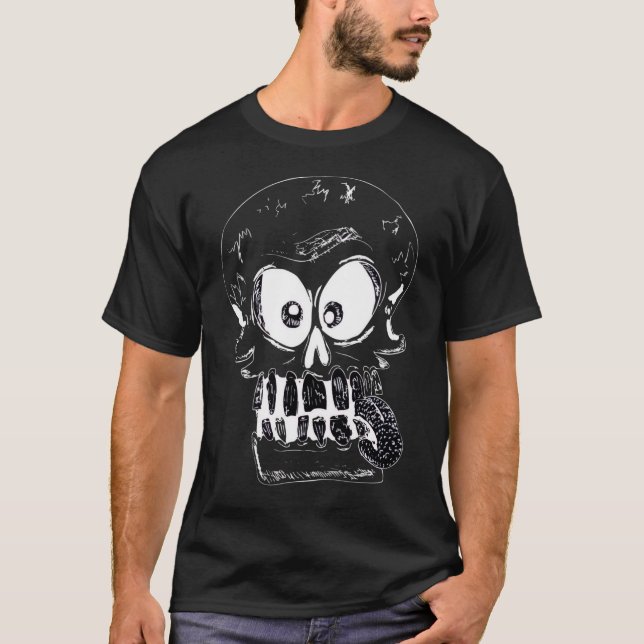 goofy skull skeleton face ( inverted ) T-Shirt (Front)