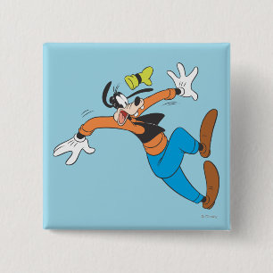 Goofy   Slipping 2 Inch Square Button