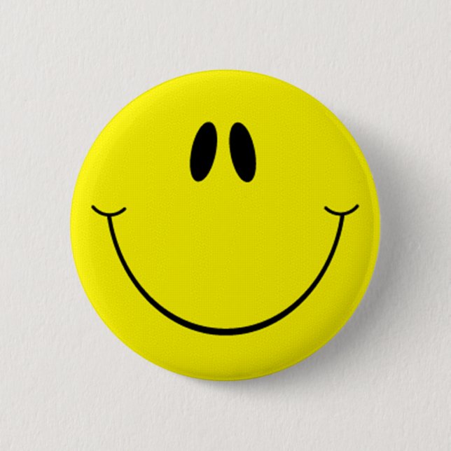 Goofy Smile Face 2 Inch Round Button (Front)