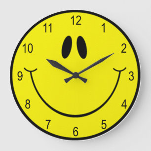 Goofy Smile Face  Large Clock