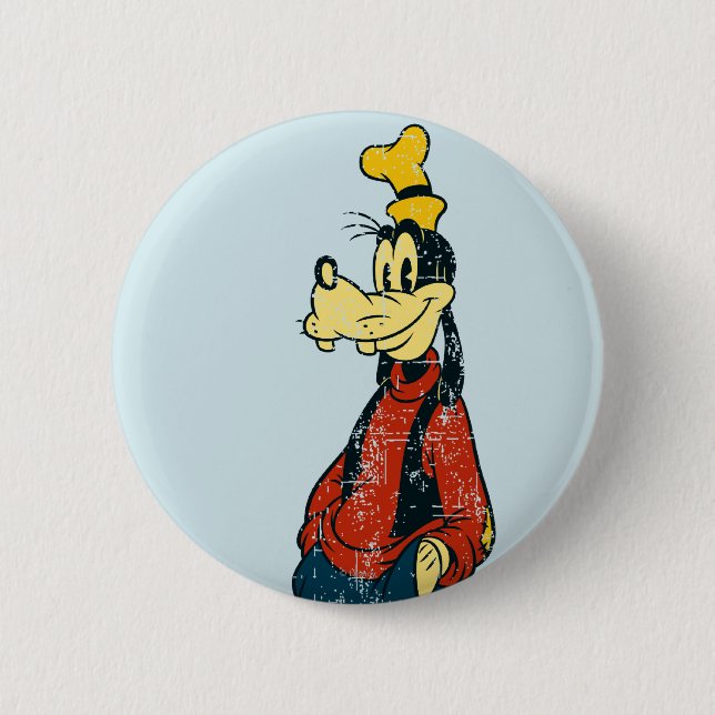 Goofy | Vintage 2 Inch Round Button (Front)
