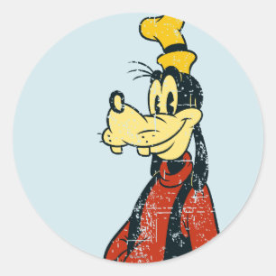 Goofy   Vintage Classic Round Sticker